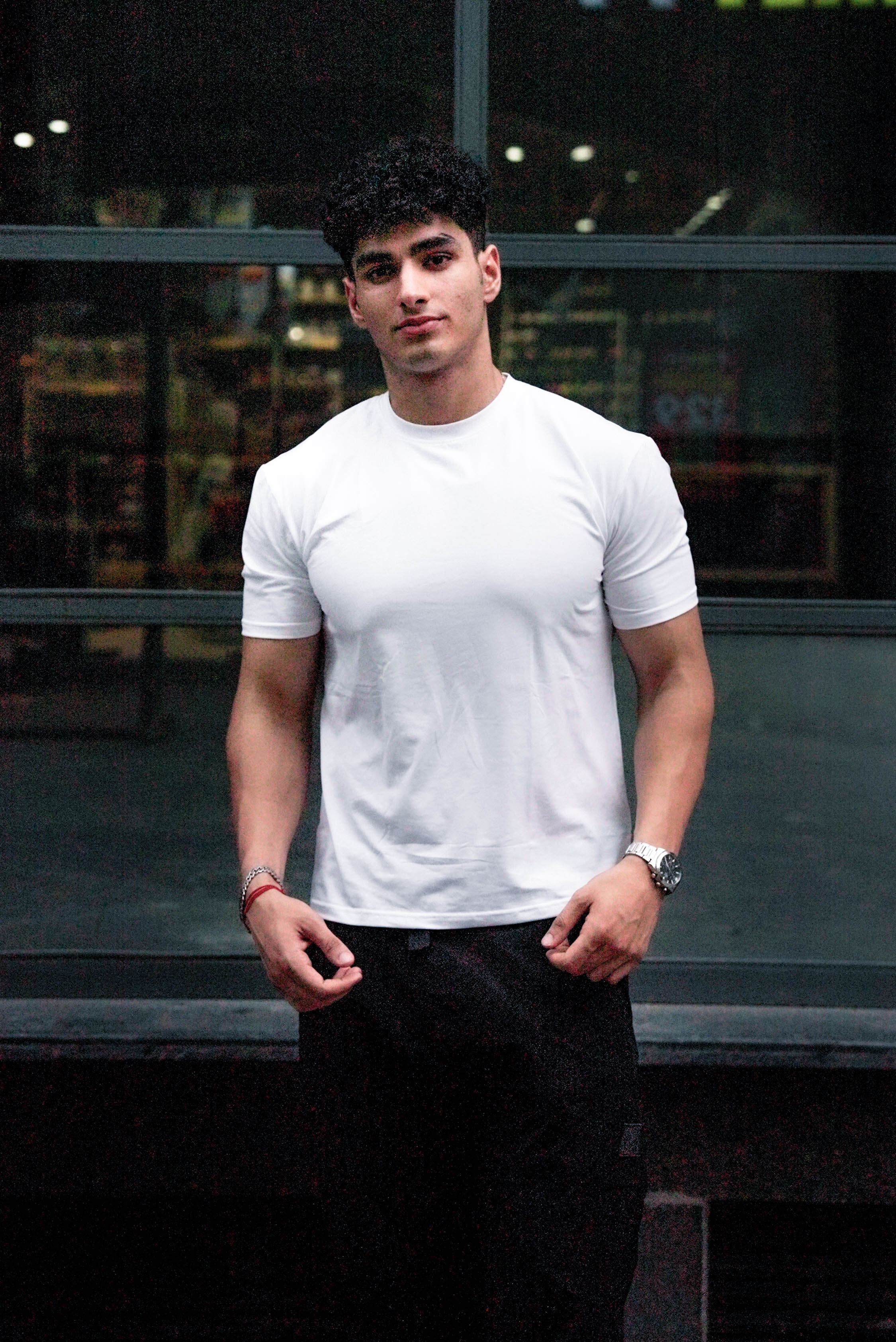 Carbon Straight Leg Pant - Black + Alpha T-shirt - White