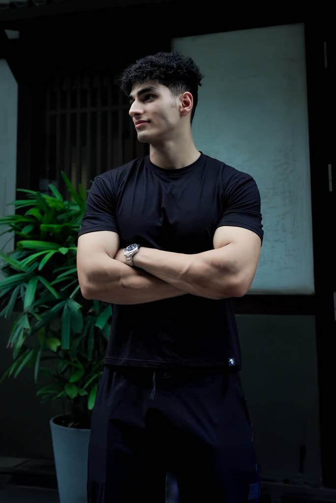 Carbon Straight Leg Pant - Black + Alpha T-shirt - Black