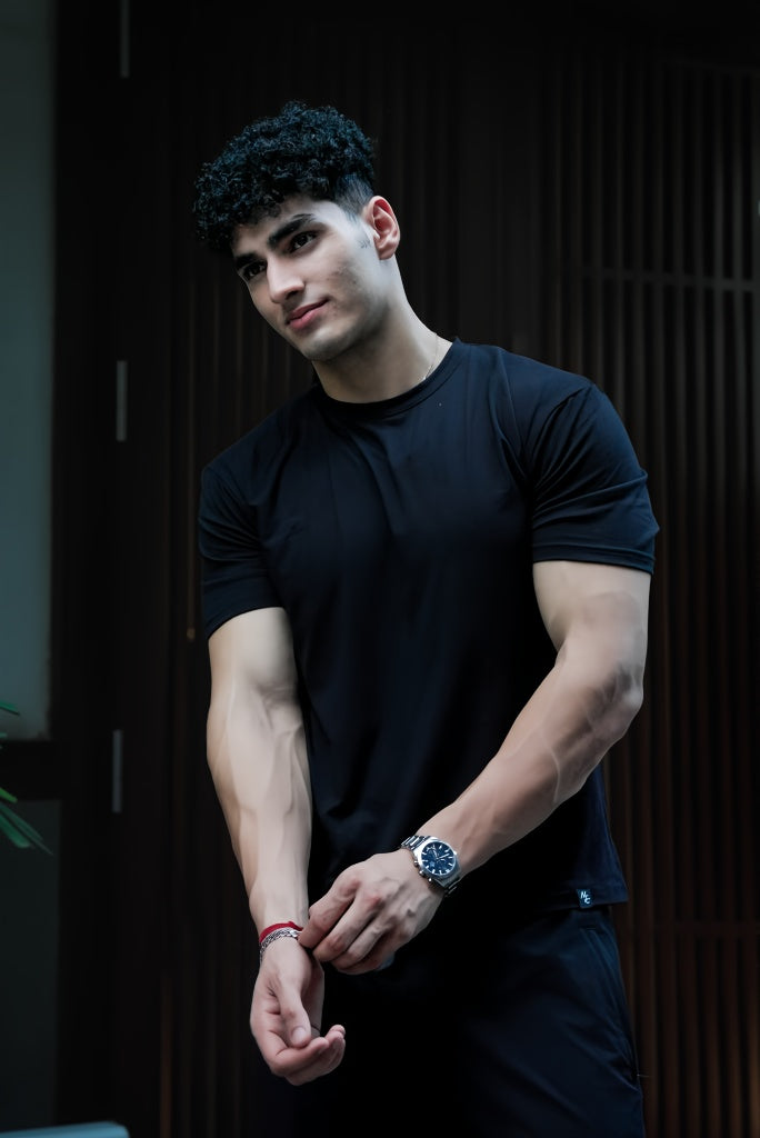 Carbon Straight Leg Pant - Black + Alpha T-shirt - Black