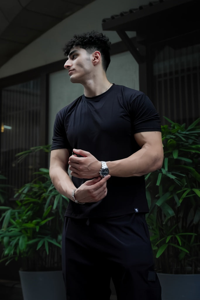 Carbon Straight Leg Pant - Black + Alpha T-shirt - Black