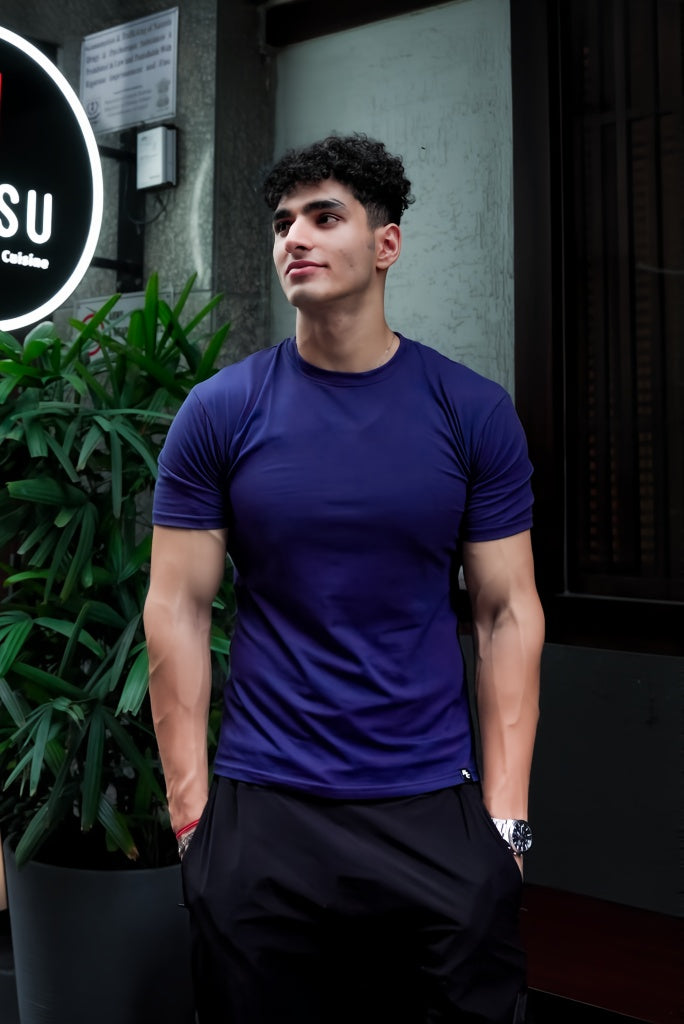Carbon Straight Leg Pant - Black + Alpha T-shirt - Navy