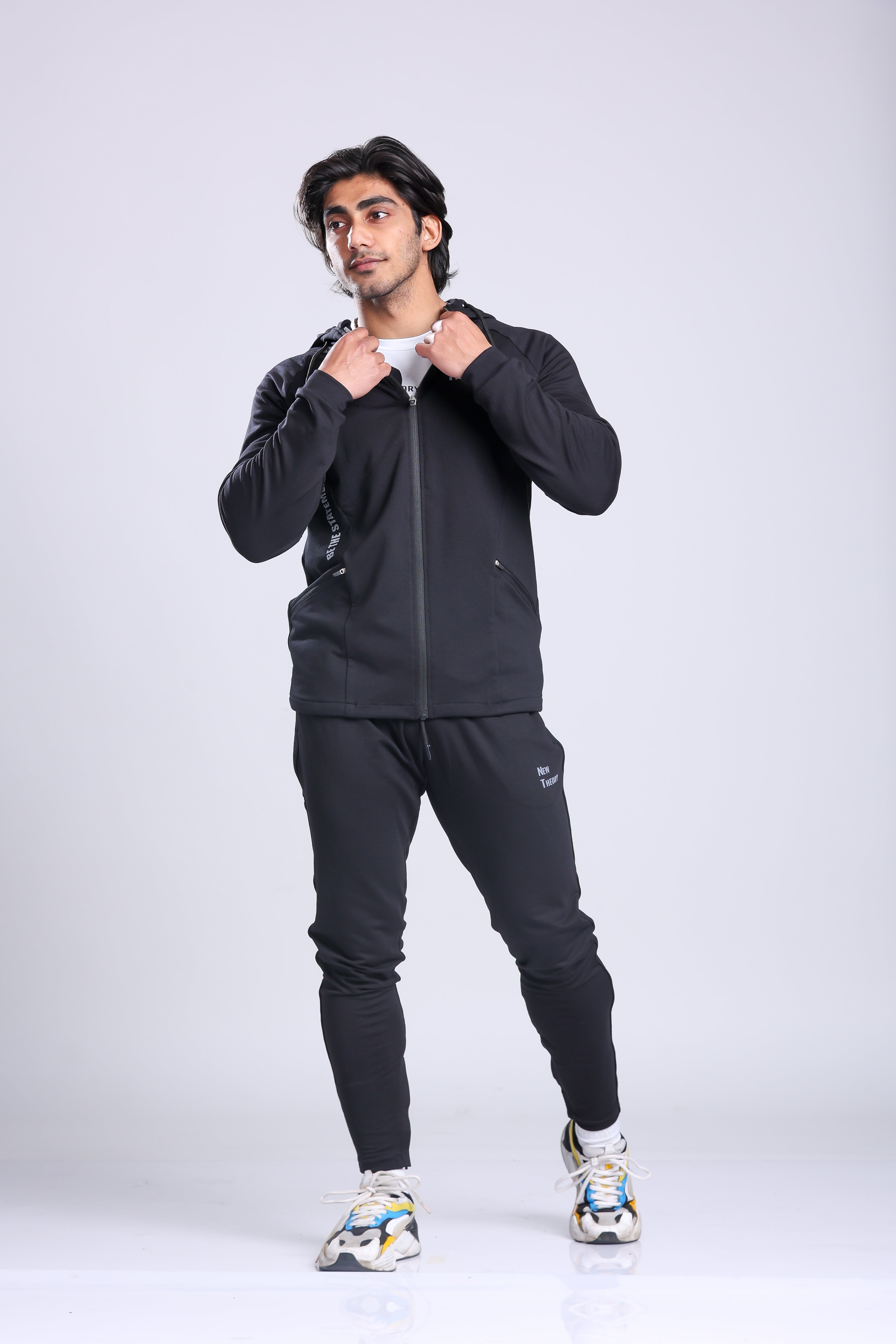 Athletic Training Tracksuit- Black