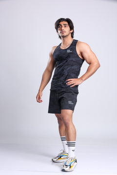 Camo performance Vest & Shorts set