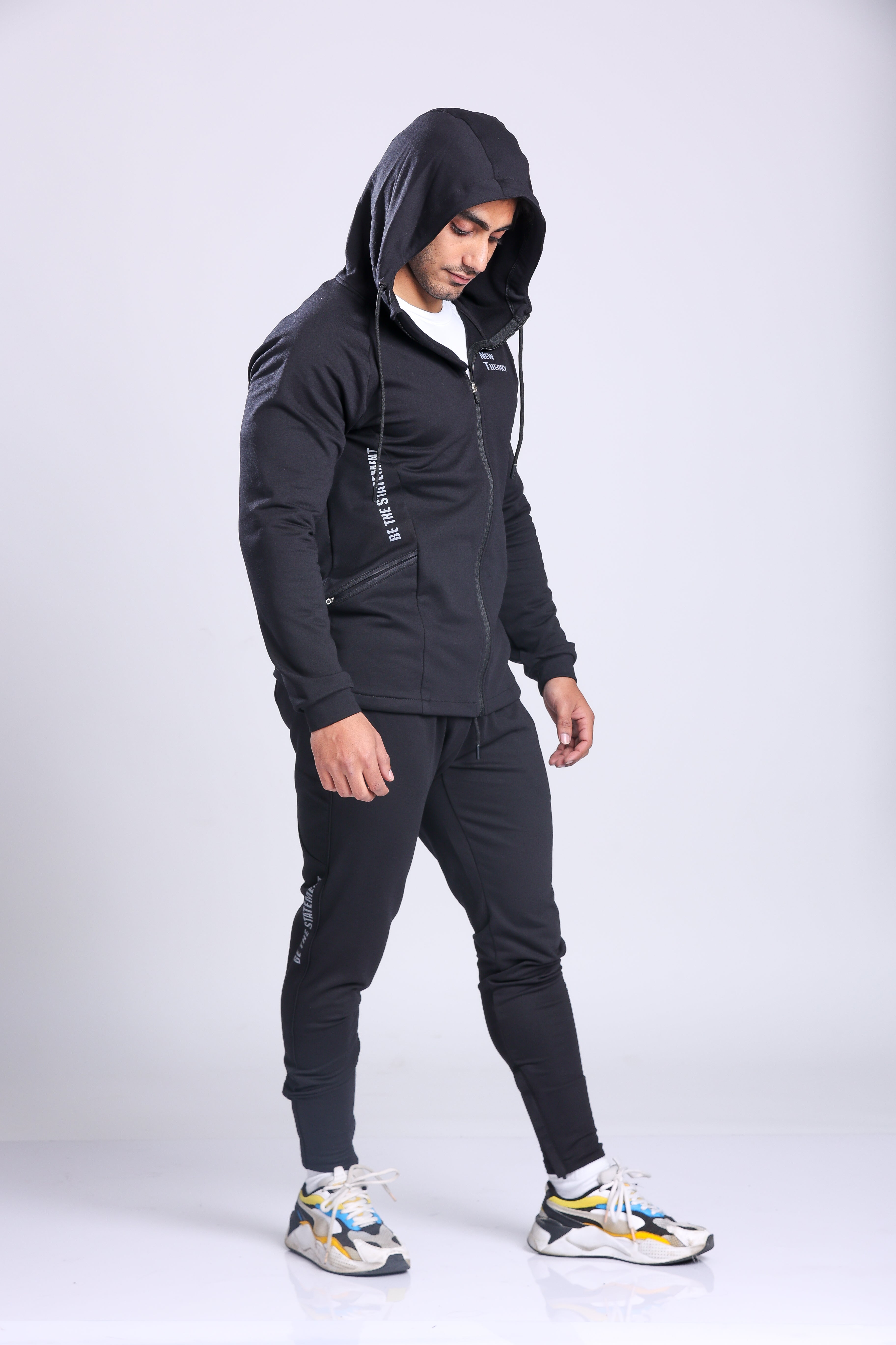 Athletic Training Tracksuit- Black