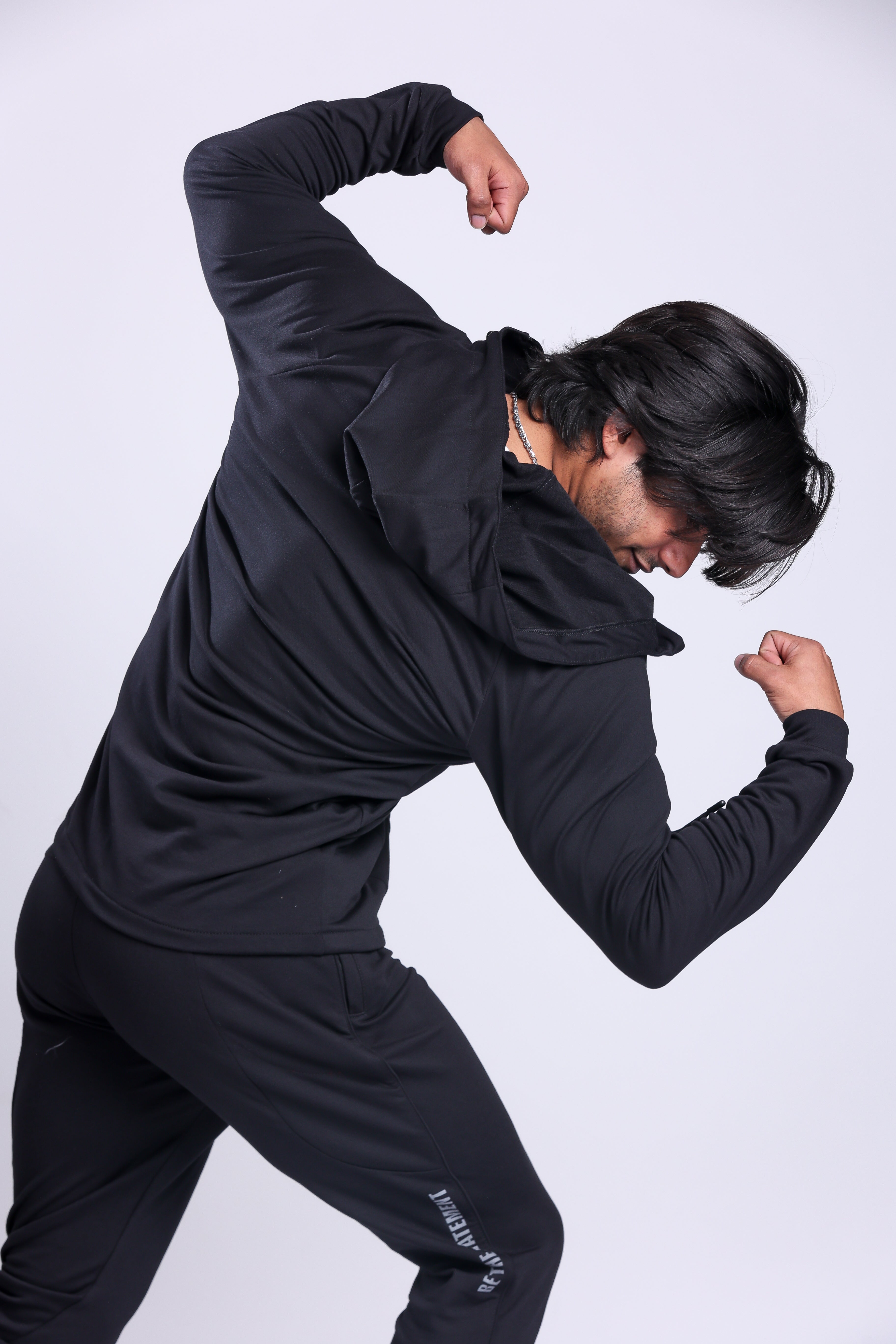 Athletic Training Tracksuit- Black